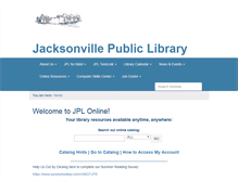 Tablet Screenshot of jacksonvillelibrary.com